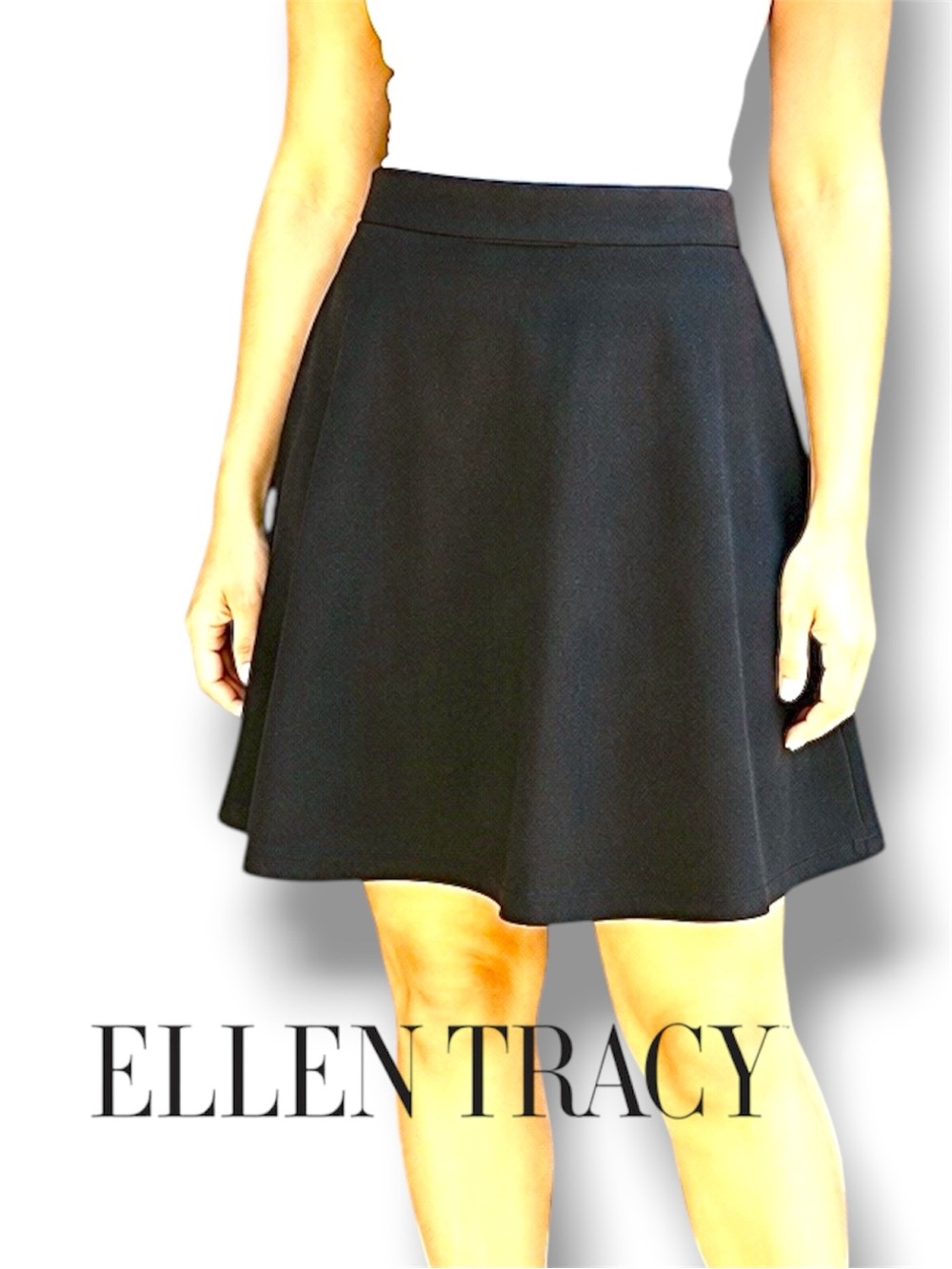 ELLEN TRACY Skirt Skater Pull On Size Medium EFFQ5318